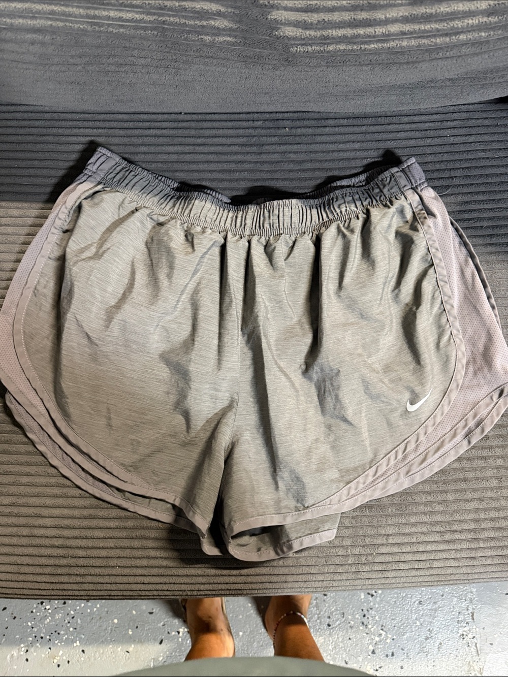 Nike Women's Light Gray Athletic Running Shorts